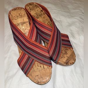 Montego Bay Club stretchy wedge heel sandals
